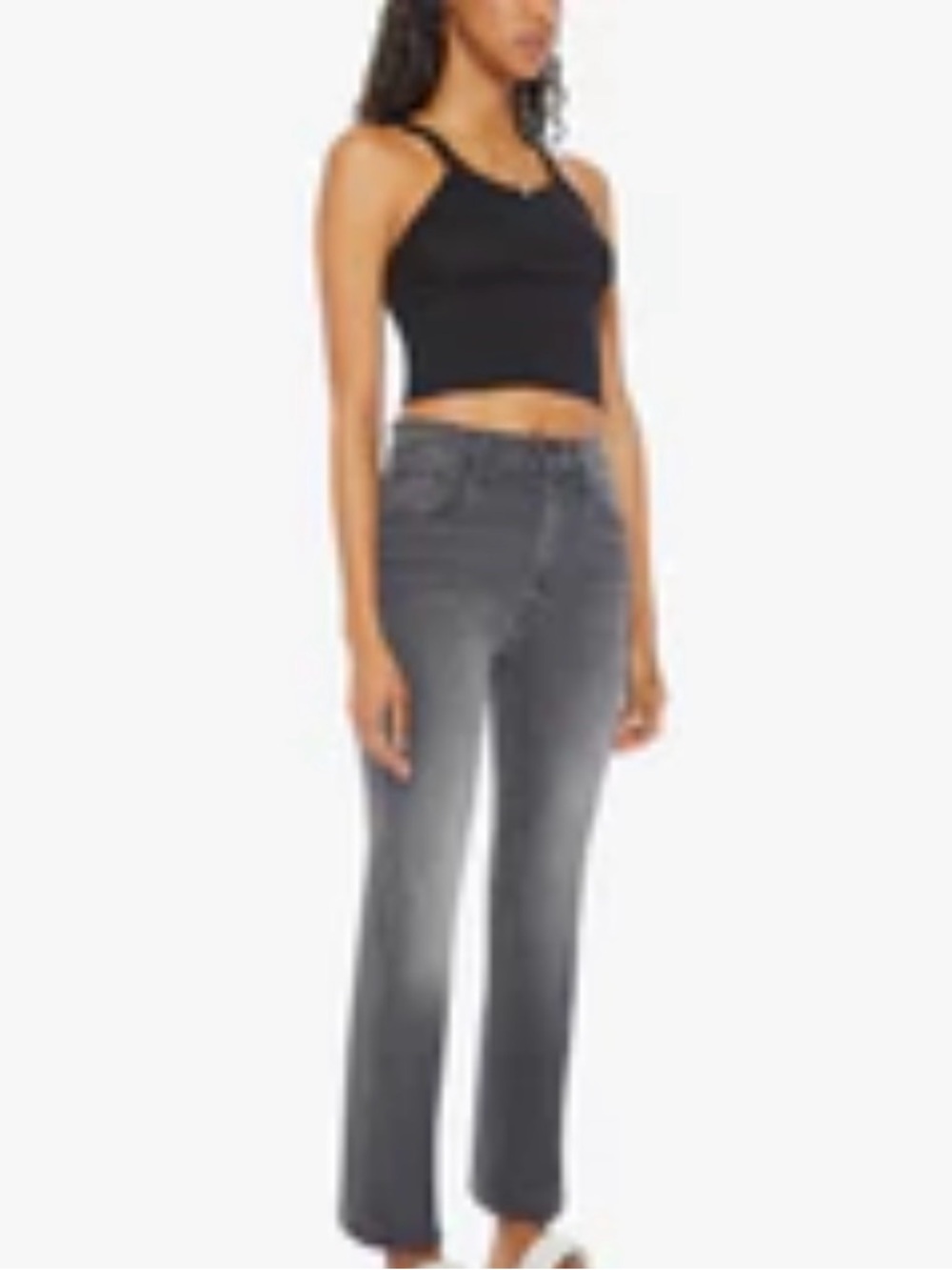 MOTHER Tripper Ankle in charcoal gray